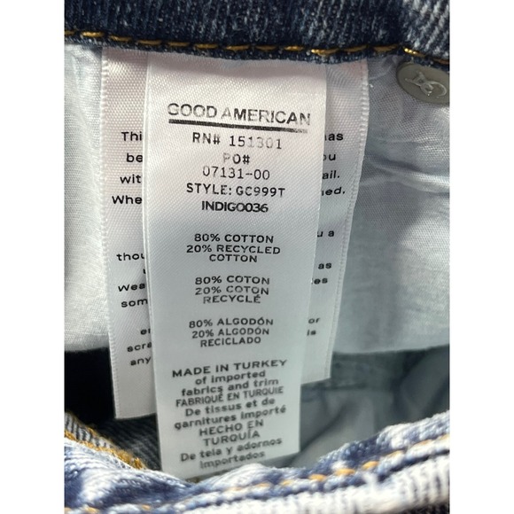 Good American Womens Size 4 Good Classic High-Rise Distressed Jeans NEW 27"x27" - Picture 11 of 16